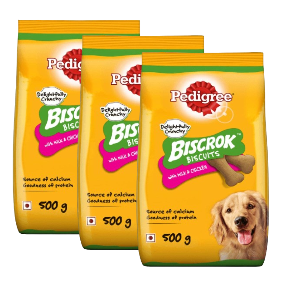 Buy Pedigree Milk and Chicken Flavour Biscrok Biscuits Dog Treats