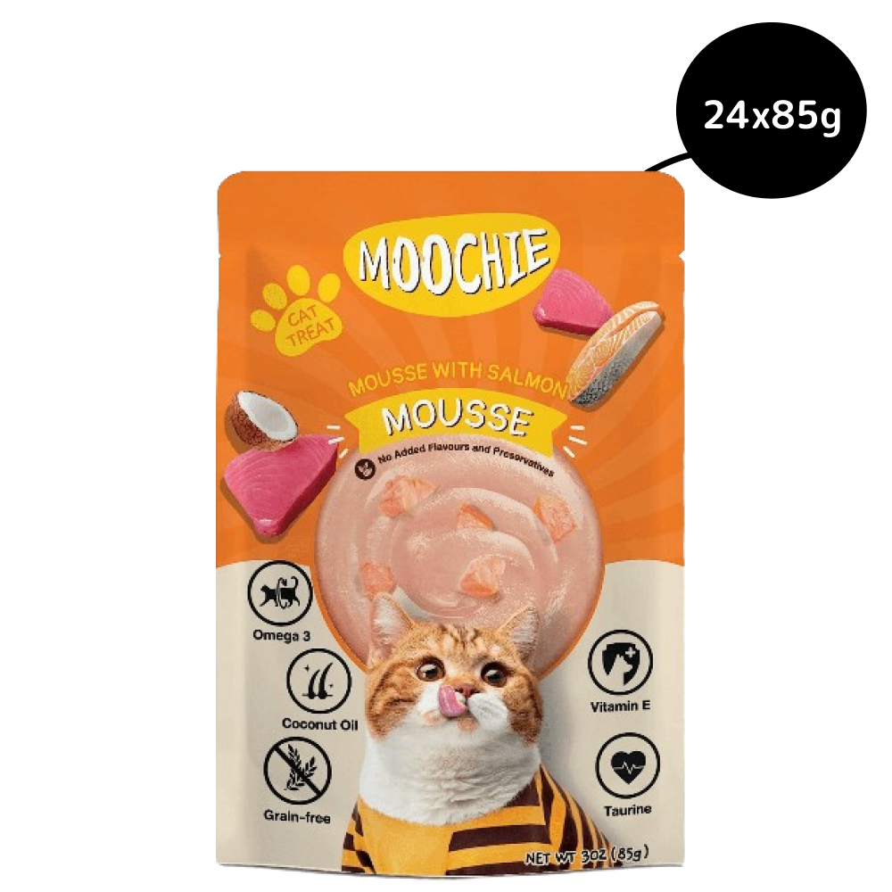 Moochie Mousse with Salmon Grain Free Cat Treats