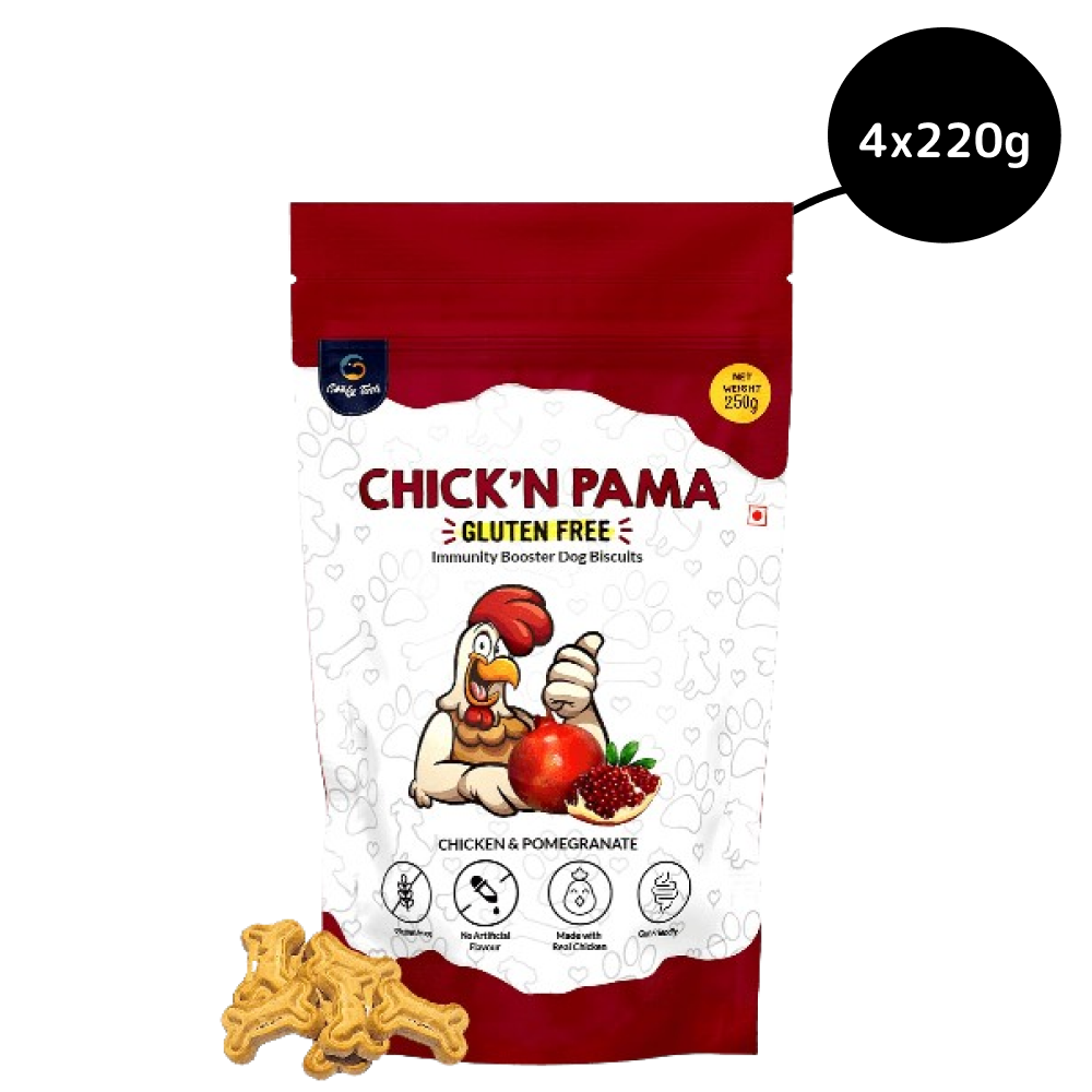 Goofy Tails Chick’N Pama Chicken Biscuit Treats for Dogs & Puppies