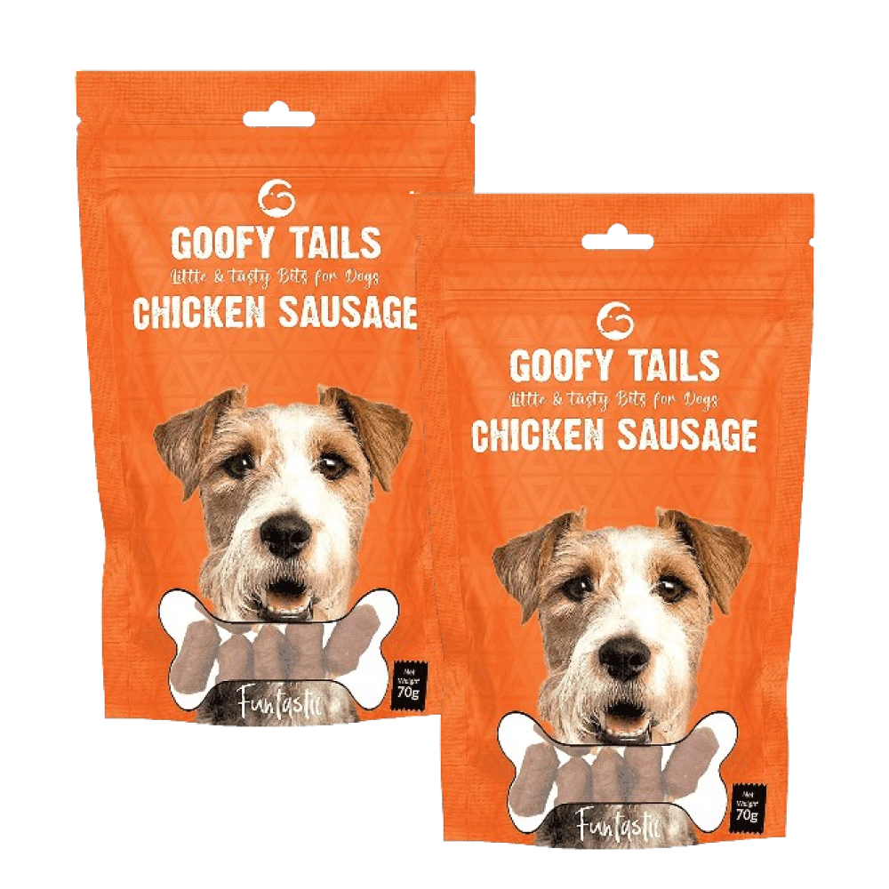 Goofy Tails Chicken Sausage Stick Dog Treats