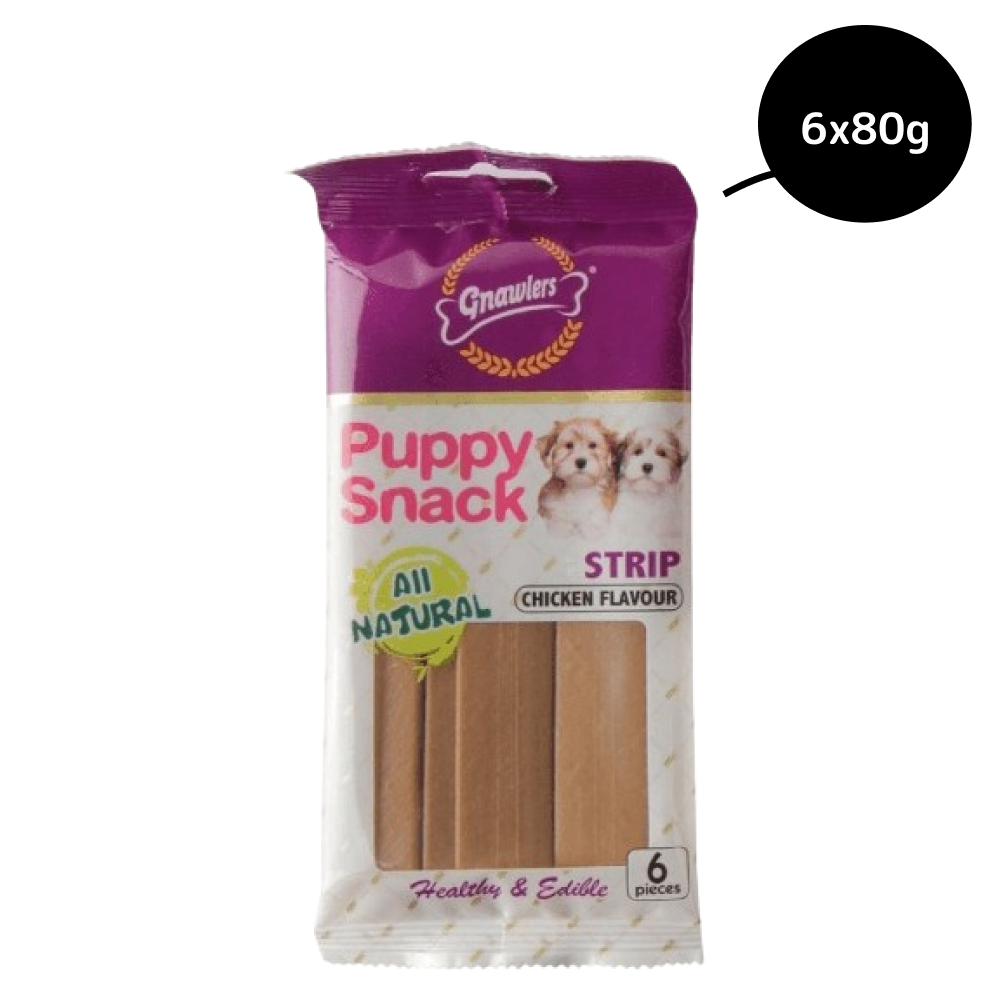 Gnawlers Puppy Snack Strip Chicken Flavoured Dog Treats