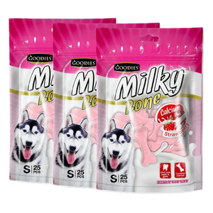 Goodies Milky Bone Strawberry Dog Treats