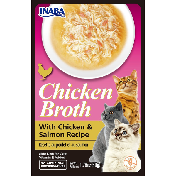 INABA Chicken Broth Chicken and Salmon Flavour Cat Wet Food