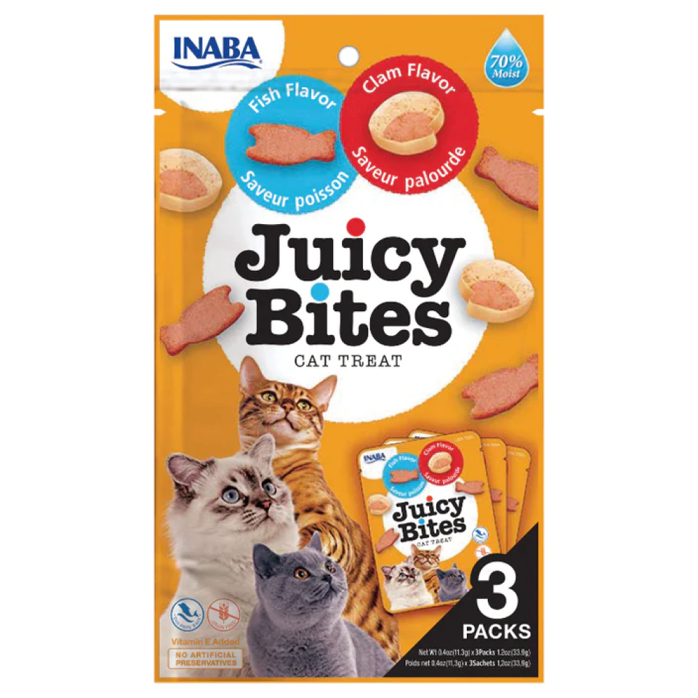 INABA Juicy Bites Fish and Clam Flavoured Cat Treats Cats-Treats & Others INABA