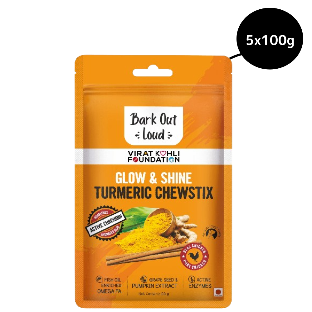 Bark Out Loud Glow and Shine Turmeric Chew Stix for Dogs and Cats
