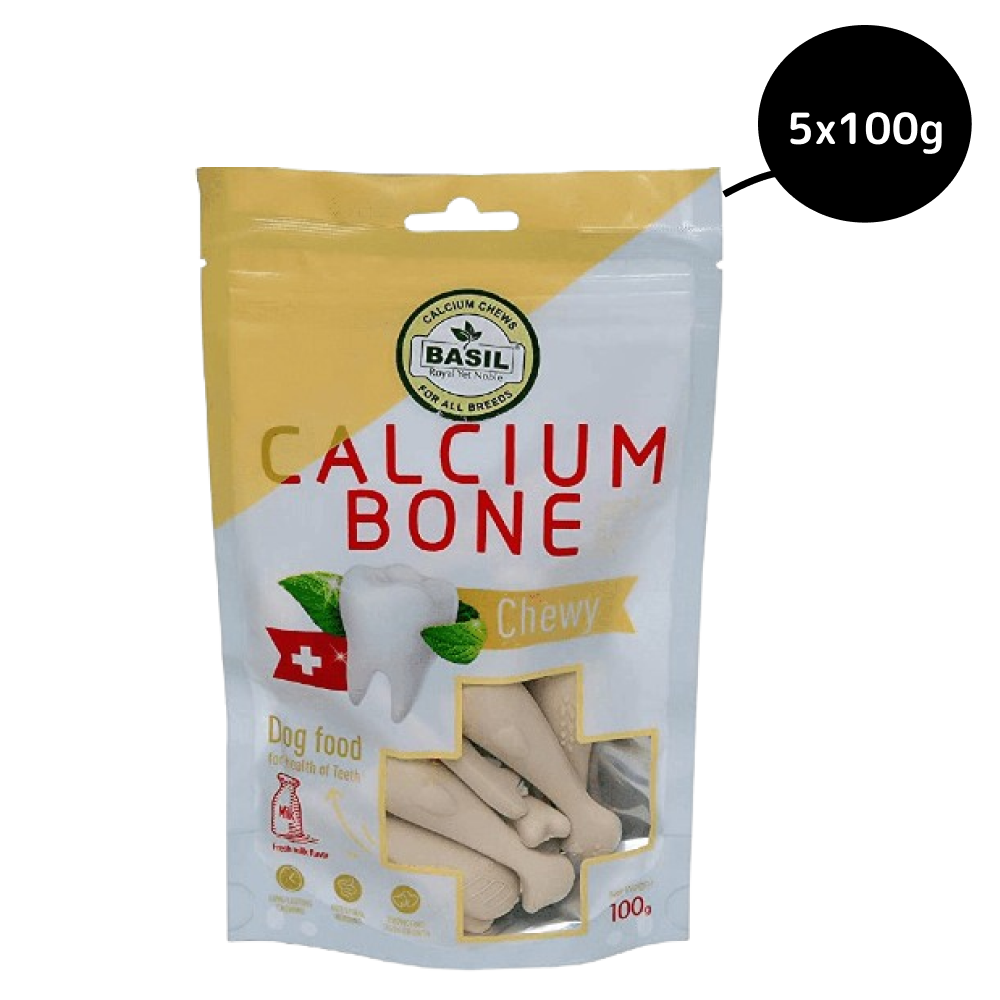 Basil Calcium Chew Bones Dog Treats