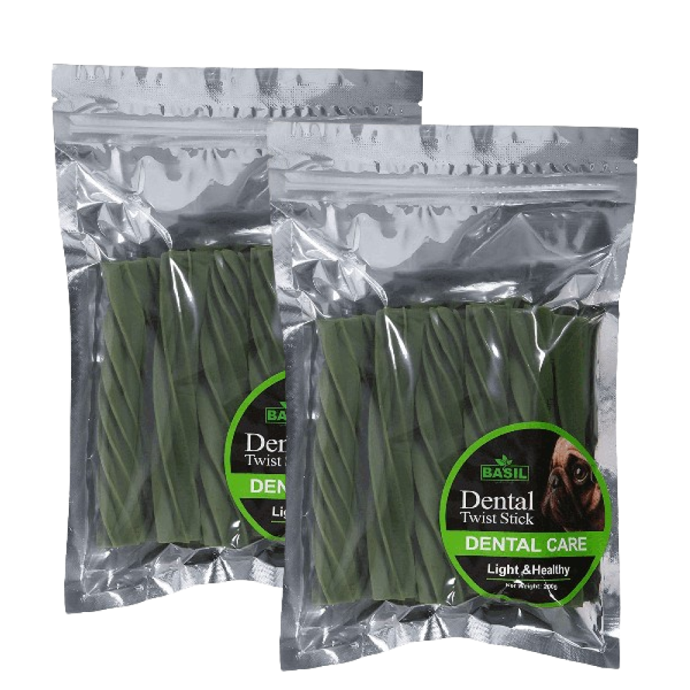 Basil Dental Care Stick Chew Dog Treats Dog Treats + Others Basil 2x200g