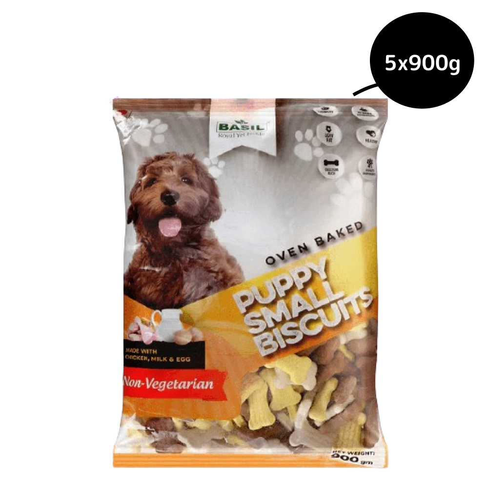 Basil Non Veg Bone Shaped Puppy Biscuits