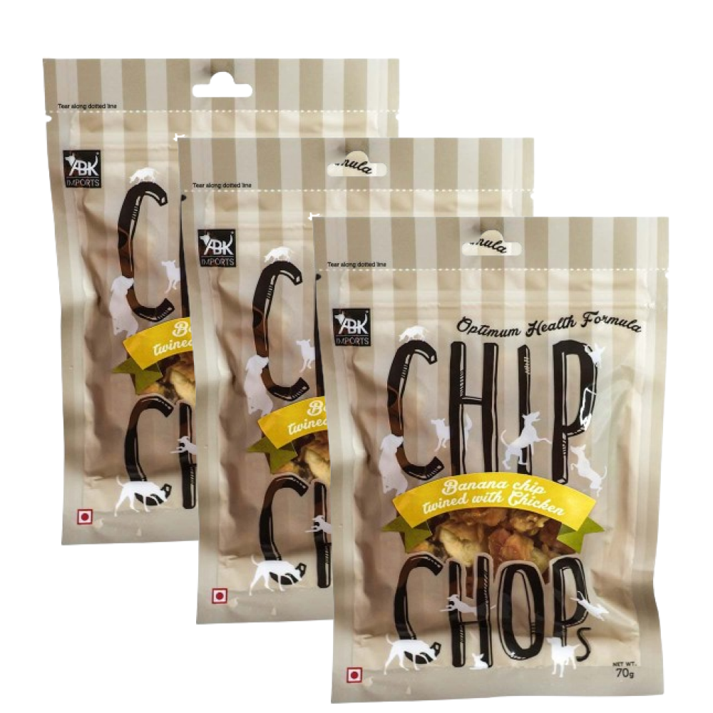 Chip Chops Banana with Chicken Chips Dog Treats