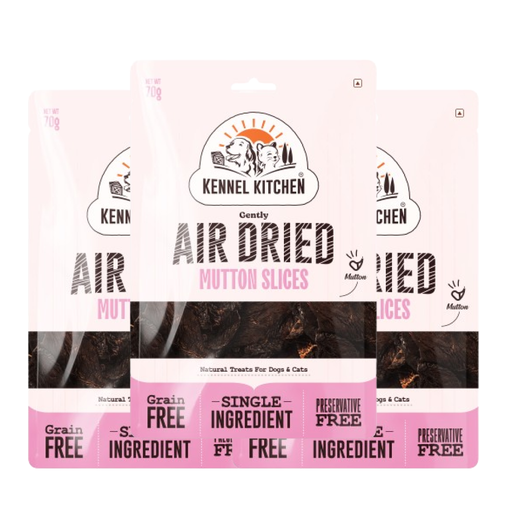 Kennel Kitchen Air Dried Mutton Jerky Dog and Cat Treats Dog Treats + Others Kennel Kitchen 3x70g