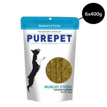 Purepet Chicken Flavor Munchy Sticks Dog Treats