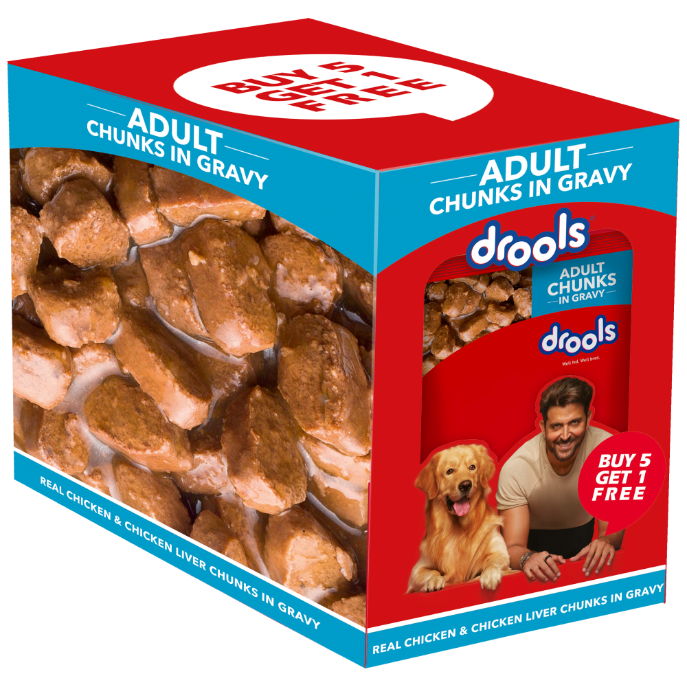 Drools Real Chicken & Chicken Liver Chunks in Gravy Adult Dog Wet Food