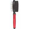 Trixie Double Sided Pin and Bristle Brush for Dogs (Black/Red)