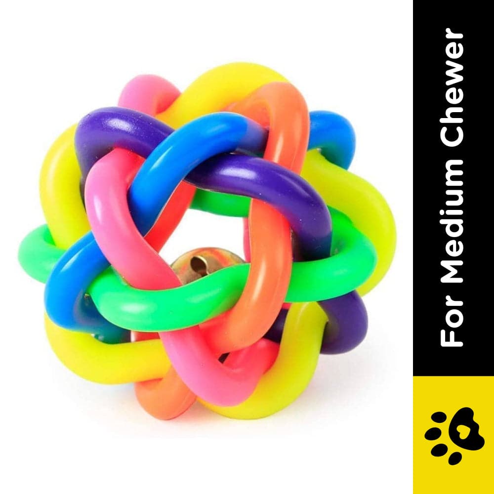 Skatrs Rope Ring Toy, Pet Vogue Bouncy Ball & Henlo Chicken Pops High Protein Treats Dog Combo
