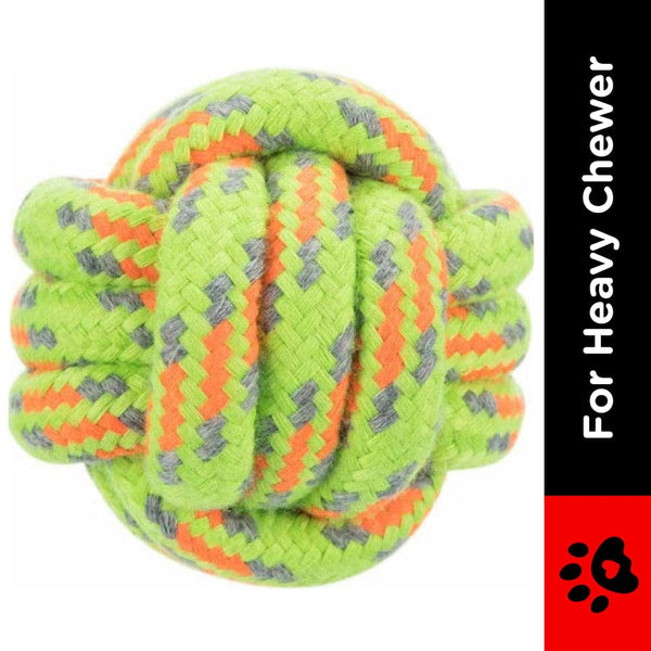 Trixie Rope Ball Toy for Dogs (Green)
