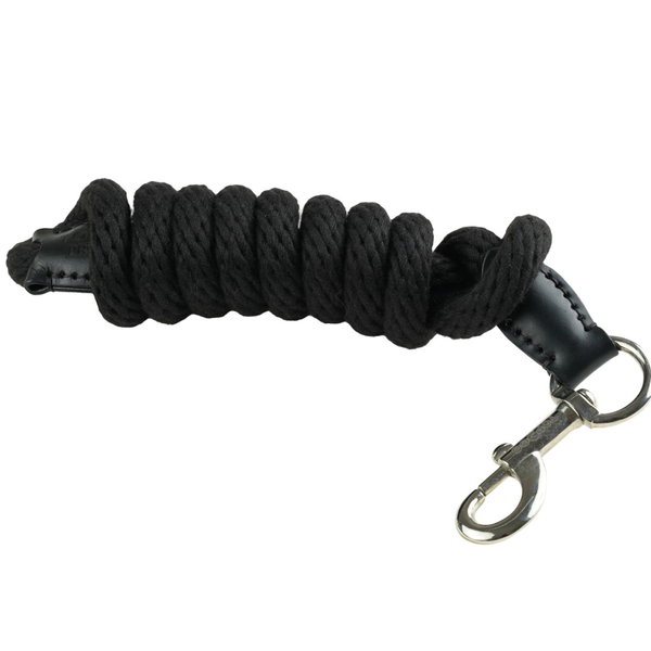 TopDog Premium Cotton Rope Leash for Dogs (Black)