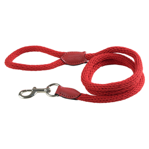 TopDog Premium Cotton Rope Leash for Dogs (Red)