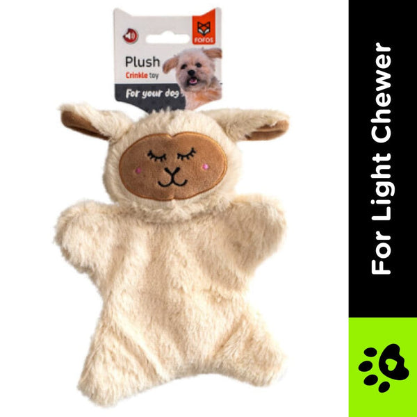 Barkbutler x Fofos Glove Plush Sheep Toy for Dog and Cats (Beige)