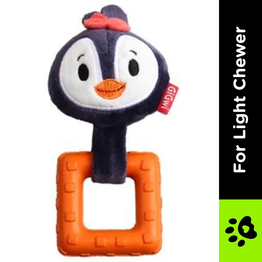 GiGwi Suppa Puppa Penguin Squeaker inside Plush TPR Toy for Dogs Dogs-Toys GiGwi