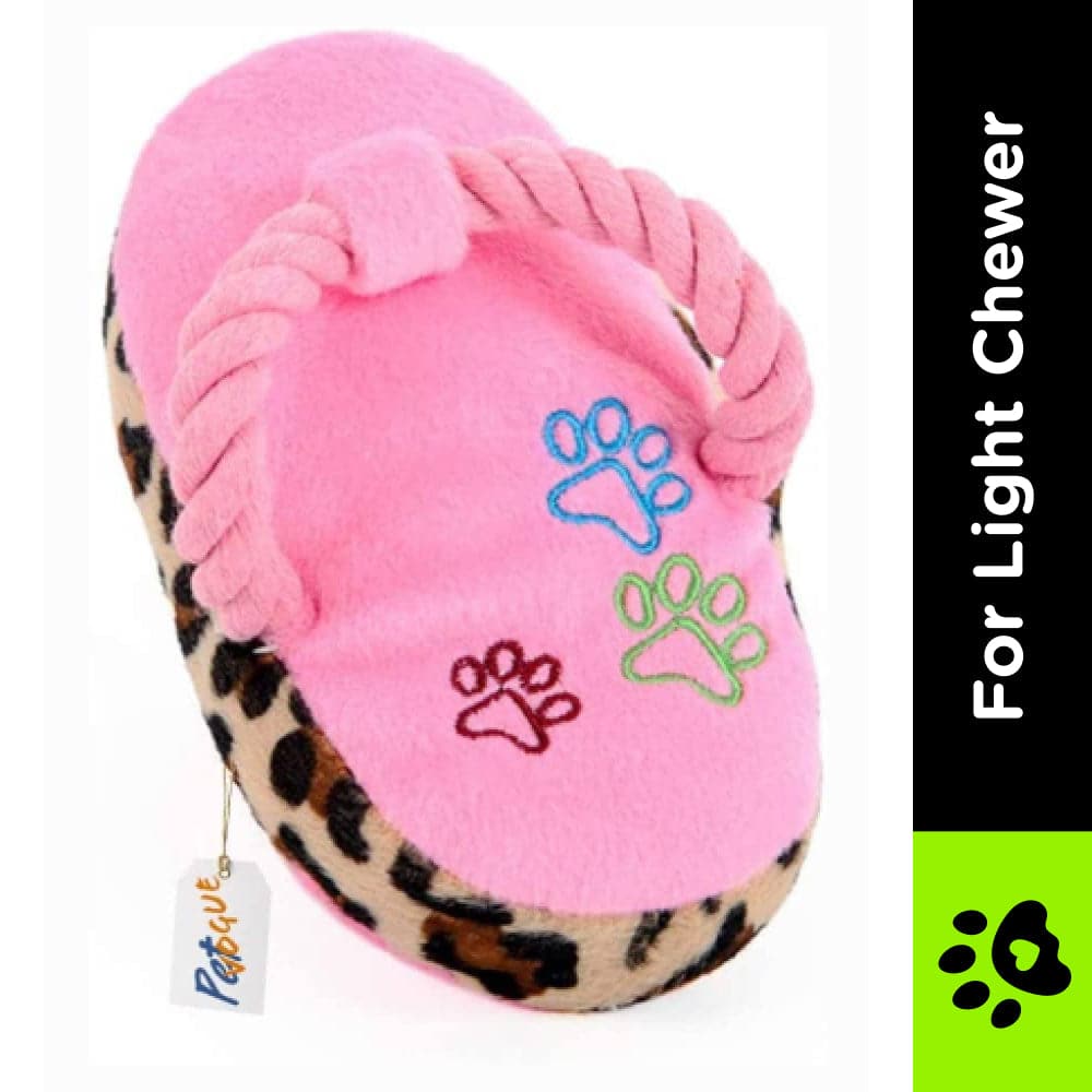Pet Vogue Sandal Shaped Plush Toy for Dogs (Pink)