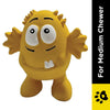 Goofy Tails Latex Monster Interactive Chew Toy for Dogs (Yellow)