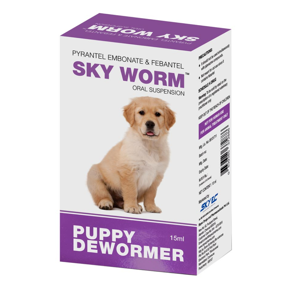 Skyec Skyworm Dewormer and Petup Drops Multi Vitamin Supplement for Puppies Combo Dogs-Pharmacy Skyec Pharmacy