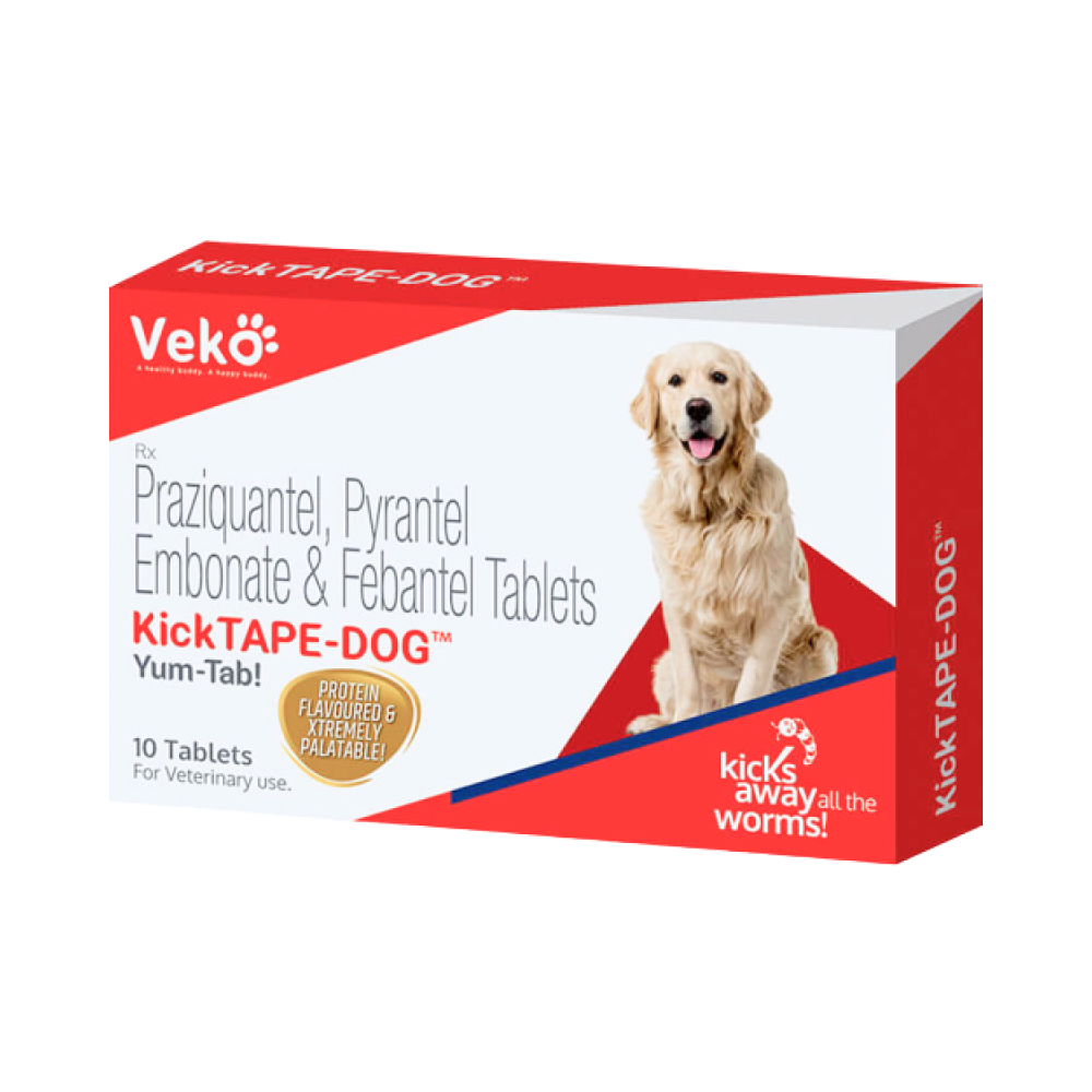 Veko Kicktape Deworming Tablets For Dogs Pack Of 10 Tablets Supertails veko-kicktape-deworming-tablets-for-dogs-pack-of-10-tablets-supertails