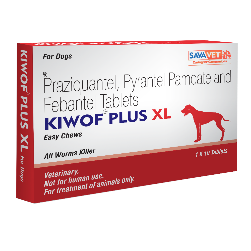 Savavet Kiwof Plus XL Dog Deworming Tablet (pack of 10 tablets)