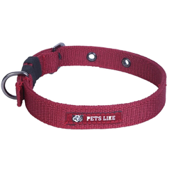 Pets Like Polyester Collar for Dogs (Maroon)