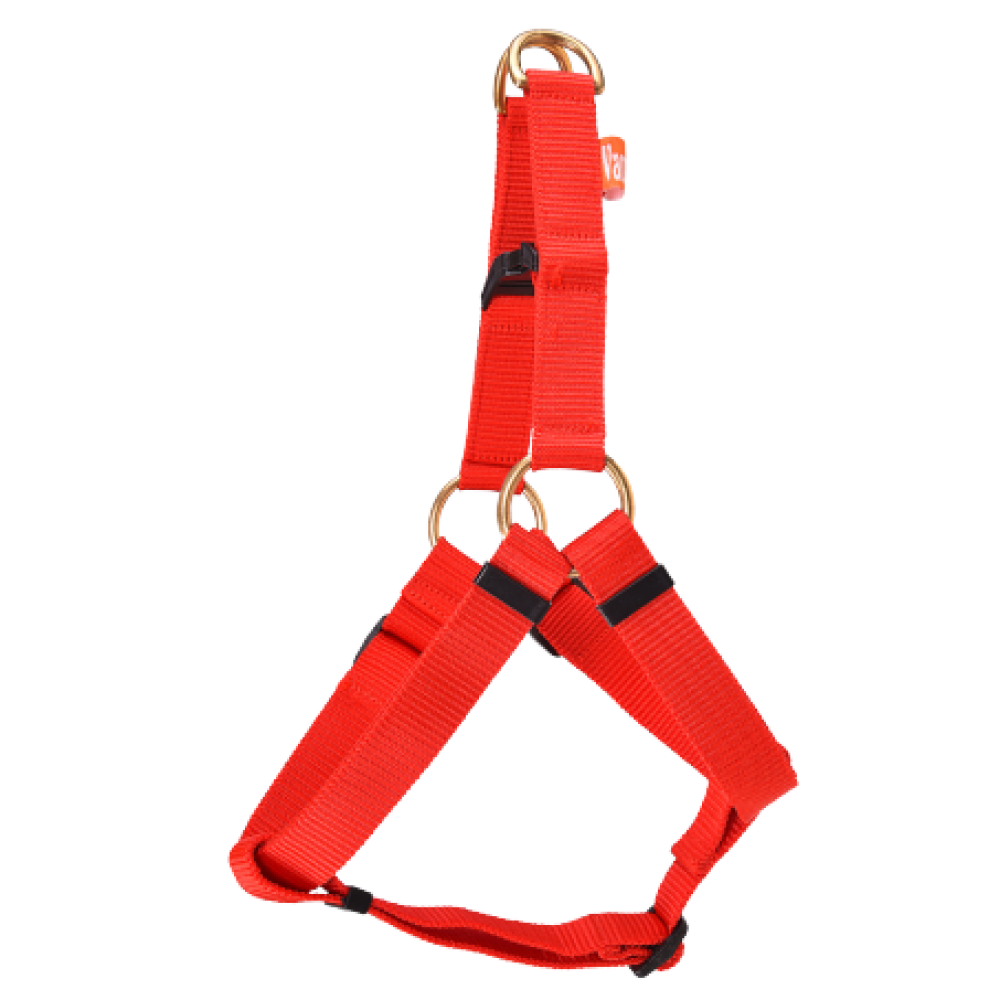 Vama Leathers Easy Fit Quick Wear Comfortable Body Harness for Dogs (Scarlet Red)