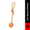 Trixie Playing Rope with Woven in Ball and Dumbbell Vinyl Toy Combo for Dogs Dogs-Toys Trixie