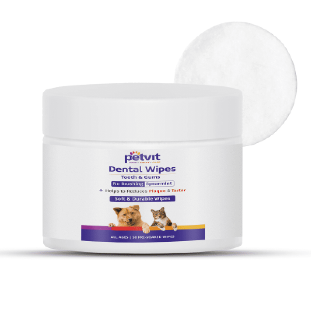 Petvit Dental Wipes for Dogs and Cats
