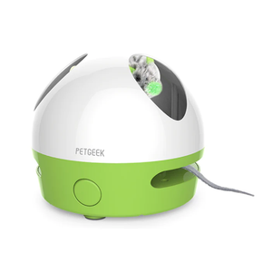 Pet Geek Hiding Mouse for Cats (White/Green)