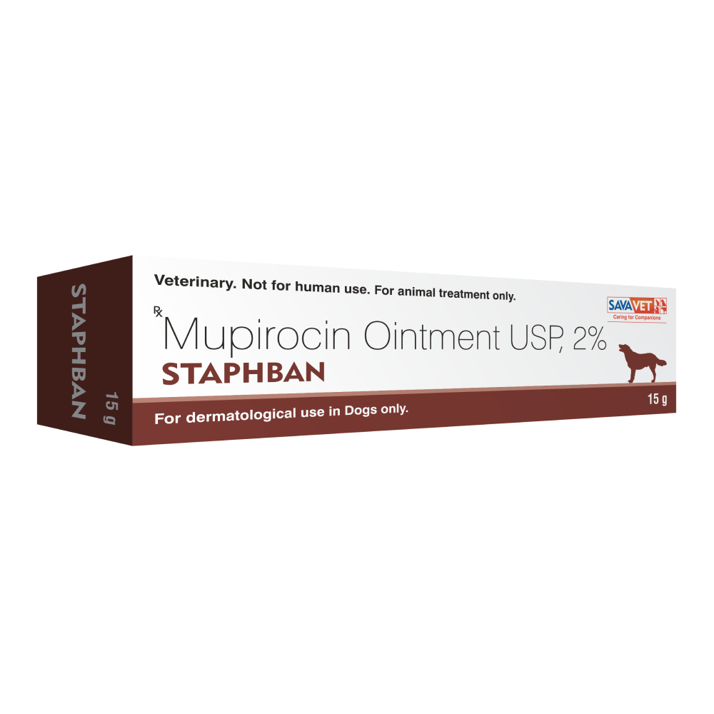 Savavet Staphban (Mupirocin) Ointment for Dogs 15g and Vetoquinol Dermichlor Antibacterial Antifungal Spray (100ml) for Dogs & Cats Combo Both-Pharmacy Exclusive Combo