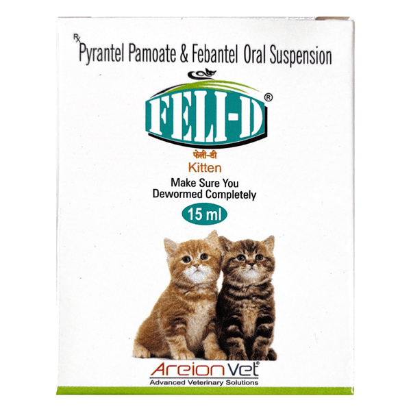Me O Creamy Chicken Liver and Salmon Cat Treats with Areion Vet Feli D Kitten Deworming Suspension Combo