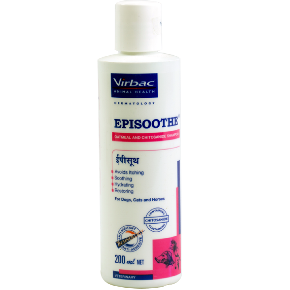 Virbac Episoothe Oatmeal Shampoo (200ml) and Intas Eazypet Dog Deworming Tablet Combo Both-Pharmacy Exclusive Combo