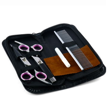 PetVogue Grooming Scissors and Comb Kit for Dogs and Cats