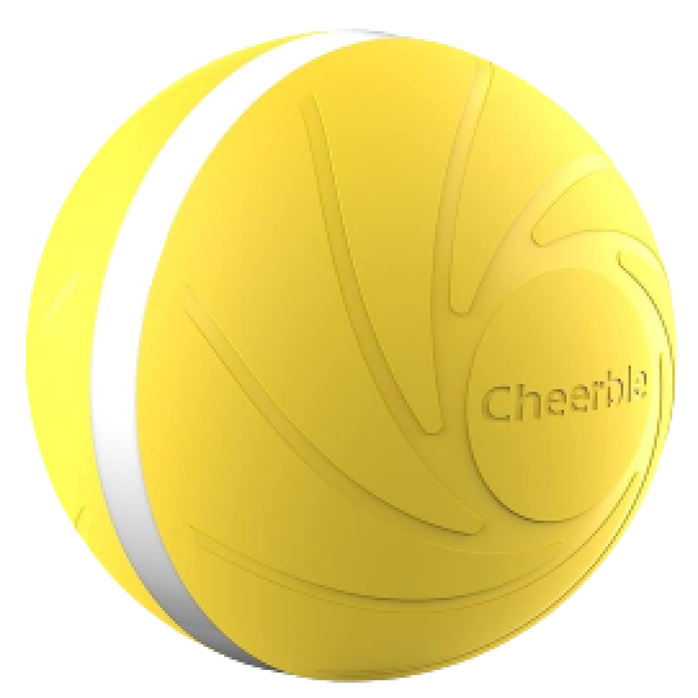Cheerble Wicked Ball Interactive Toy for Dogs (Yellow) | For Medium Chewers