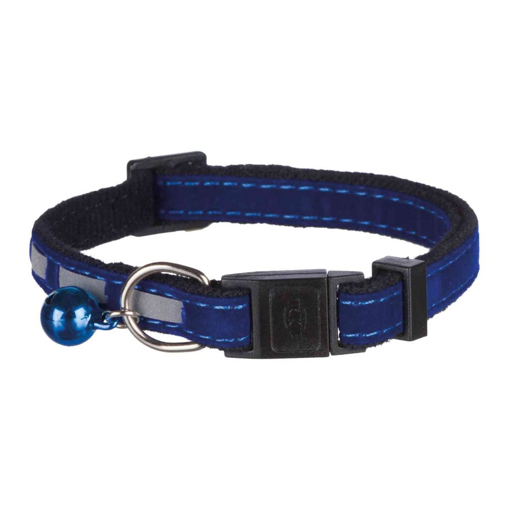 Trixie Safer Life Reflective Collar with Bell for Cats (Blue)