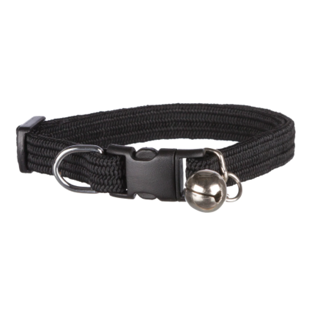 Trixie Elastic Collars with Bell for Cats (Black)