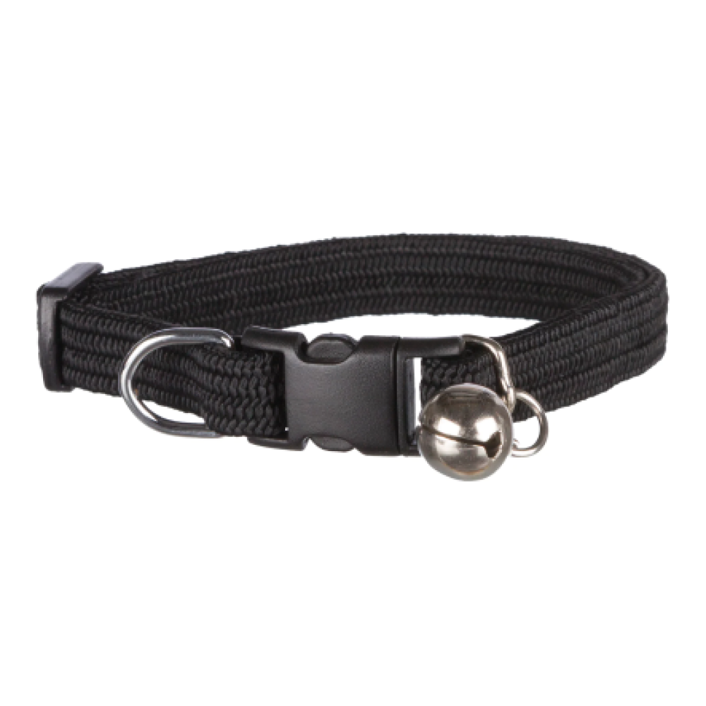 Trixie Elastic Collars with Bell for Cats (Black) Cats-Collar, Leashes, harnesses Trixie One Size:11in Neck