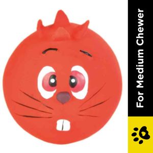 Trixie Animal Faces Latex Ball Toy for Dogs (Pink)