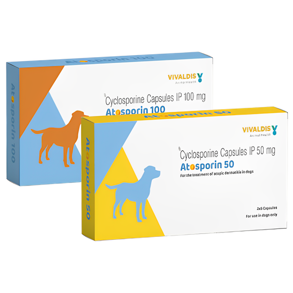Vivaldis Atosporin (Cyclosporin) Capsules for Dogs (pack of 5 tablets)