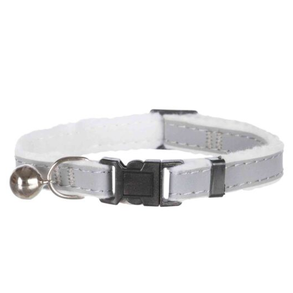 Trixie Safer Life Reflective Collar with Bell for Cats (Grey)