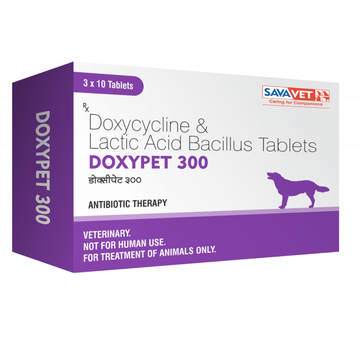 Savavet Doxypet (Doxycycline) Tablet for Dogs and Cats (pack of 10 tablets)