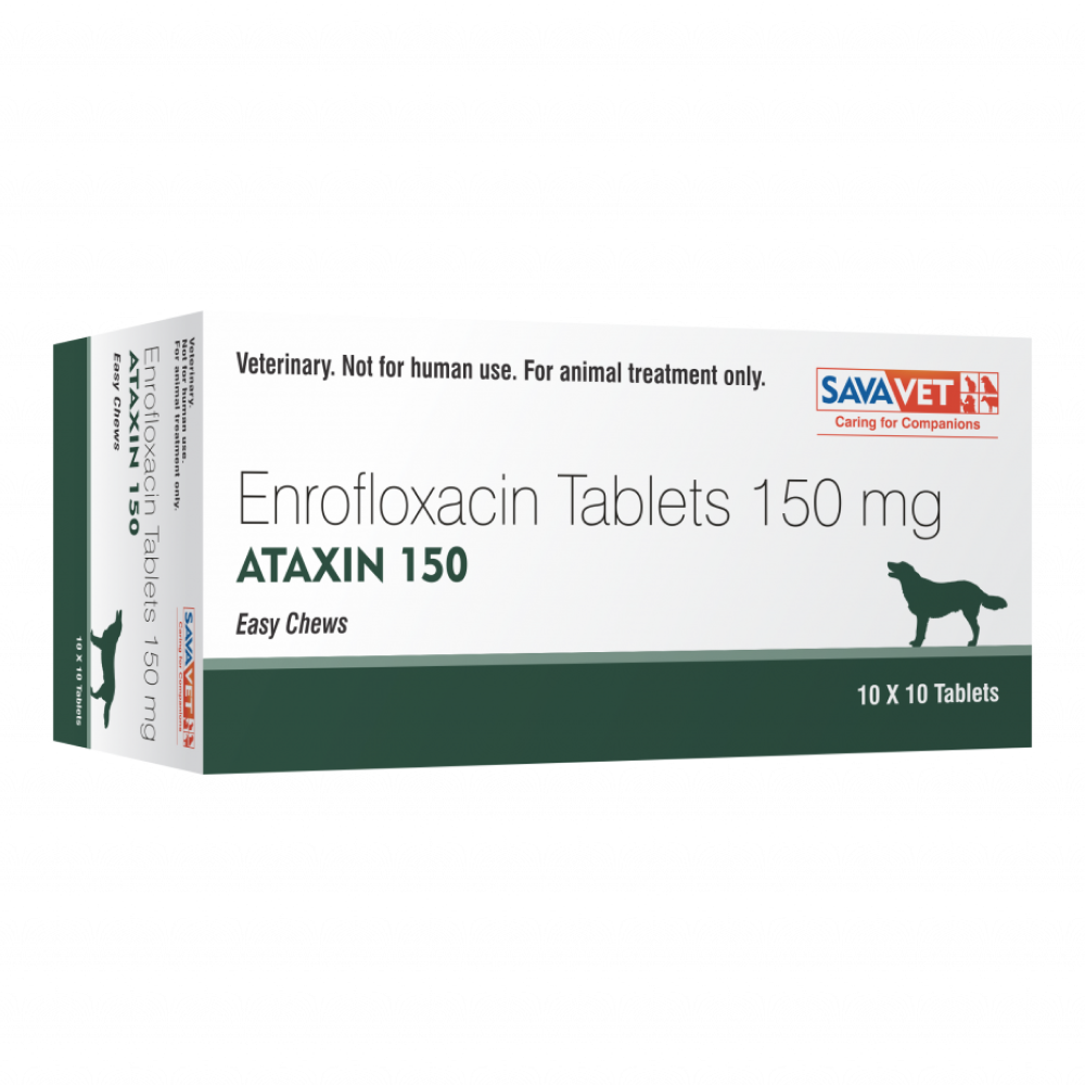 Savavet Ataxin (Enrofloxacin) Tablet for Dogs & Cats (pack of 10 tablets) Both-Pharmacy Savavet Pharmacy 150mg
