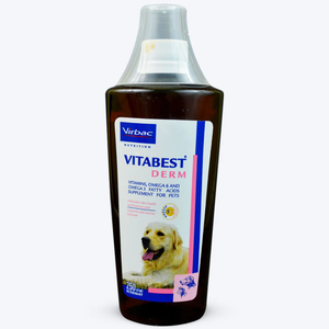 Virbac Vitabest Derm Omega 3+6 Syrup for Dogs and Cats (250ml)