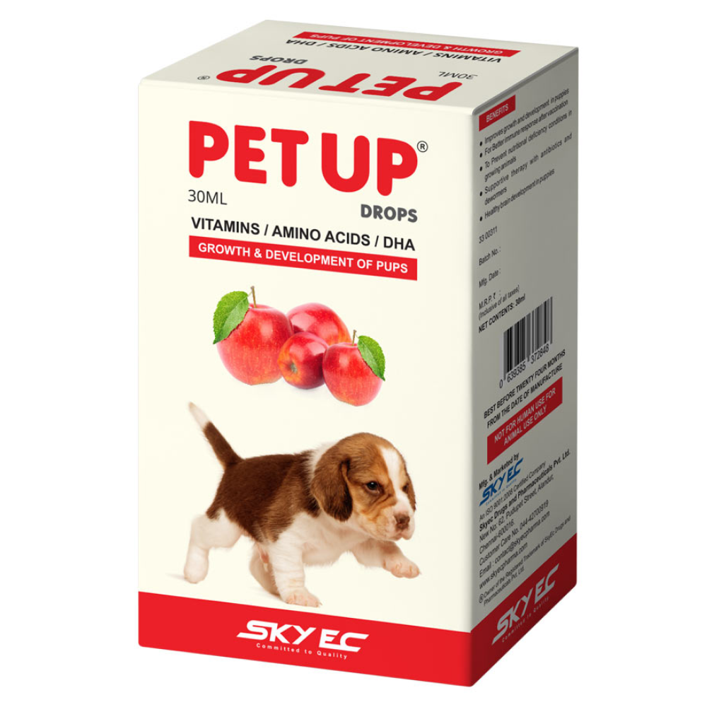 Skyec Skyworm Dewormer and Petup Drops Multi Vitamin Supplement for Puppies Combo Dogs-Pharmacy Skyec Pharmacy
