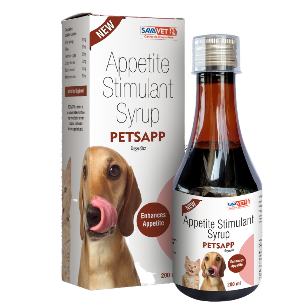 Synfosium Probiotic Capsule & Savavet Petsapp Appetite Booster Combo for Dogs & Cats