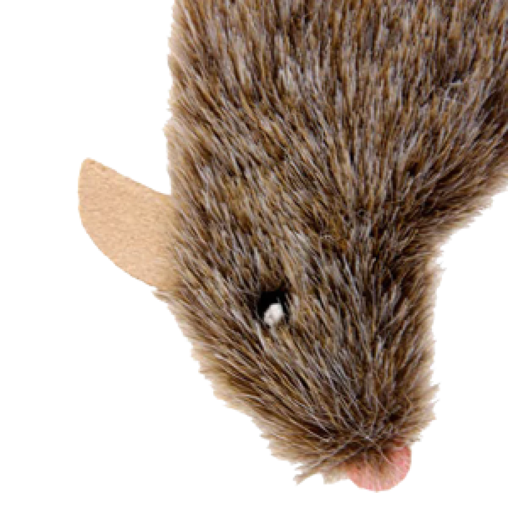 GiGwi Mouse Refillable Catnip with 3 Catnip Teabags in Ziplock Bag Toy for Cats (Brown) Cats-Toys GiGwi